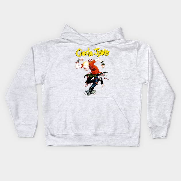 Circle Jerks Kids Hoodie by artbyclivekolin